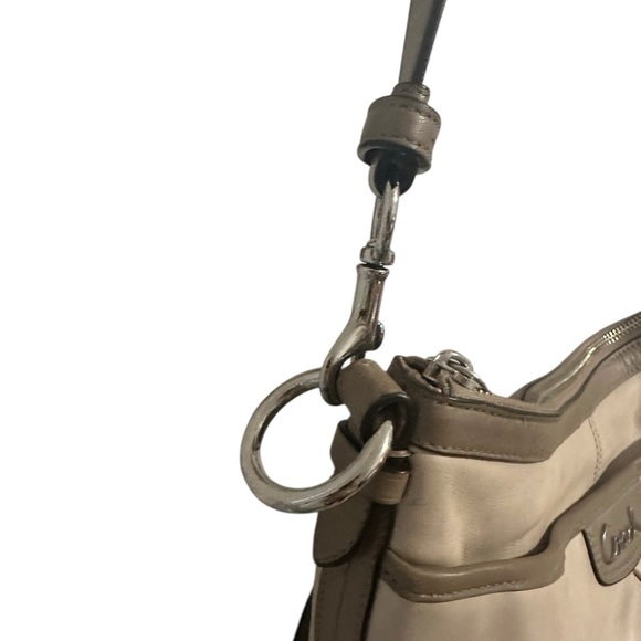 Coach Park Duffle Crossbody Bag Convertible Genuine Leather F19726 Ivory Taupe - Picture 13 of 13